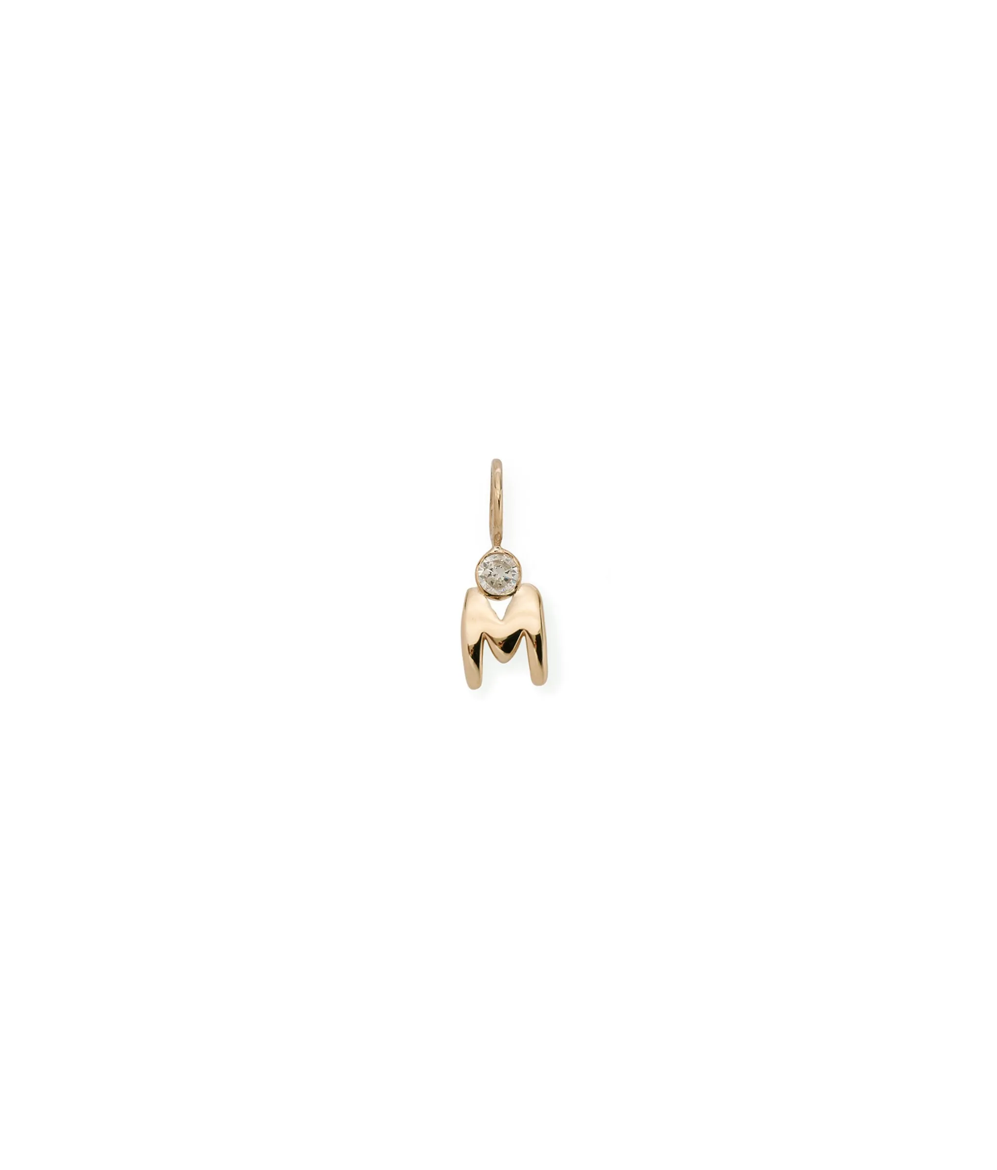 14k Gold Alphabet Soup M Charm