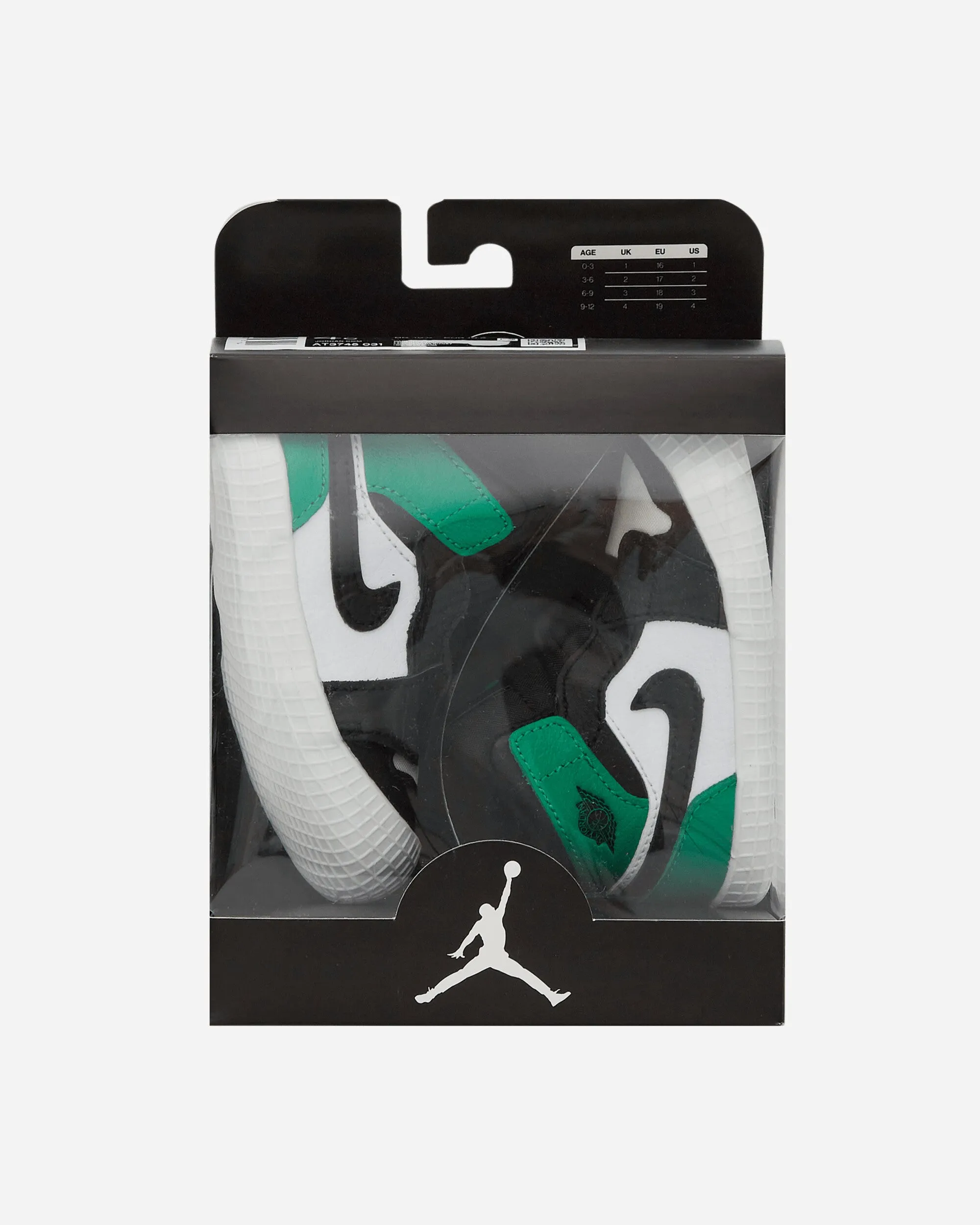 Air Jordan 1 Crib Bootie Sneakers Black / Lucky Green