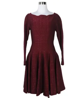 Alaia Burgundy Wool Dress sz 6