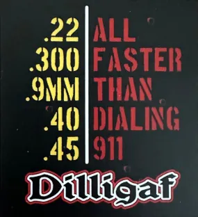 All Faster than 911 Sticker 2 1/4” x 2”