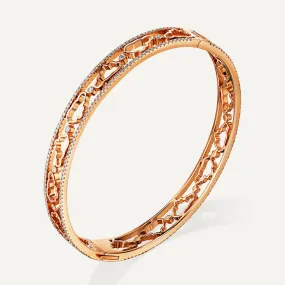 Allusia Love 18K Rosegold Bangle w. Diamonds