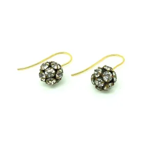 Antique Victorian Paste Drop 9ct Gold Earrings