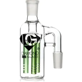 Ash Catcher w/ 14mm Joint, 90 Angle 3 Arm Tree Perc, by Diamond Glass