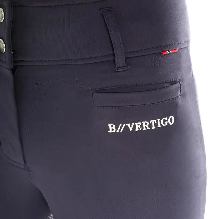 B Vertigo Tiffany High Waisted Silicone Full Seat Breeches Navy