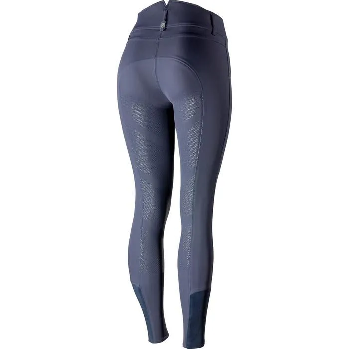 B Vertigo Tiffany High Waisted Silicone Full Seat Breeches Navy