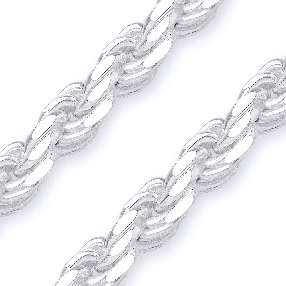 Better Jewelry 1.6mm Rope Diamond cut Chain Necklace .925 Sterling Silver