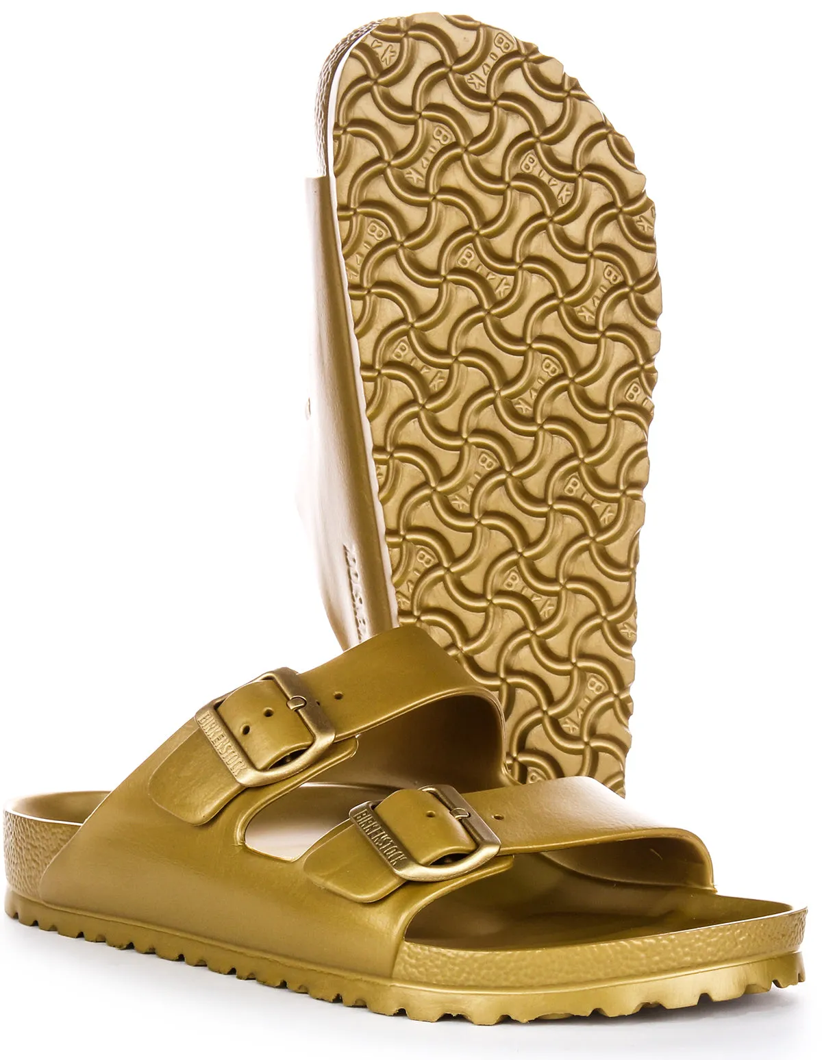 Birkenstock Arizona Eva In Gold | Narrow Fit