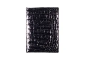 Black crocodile skin wallet