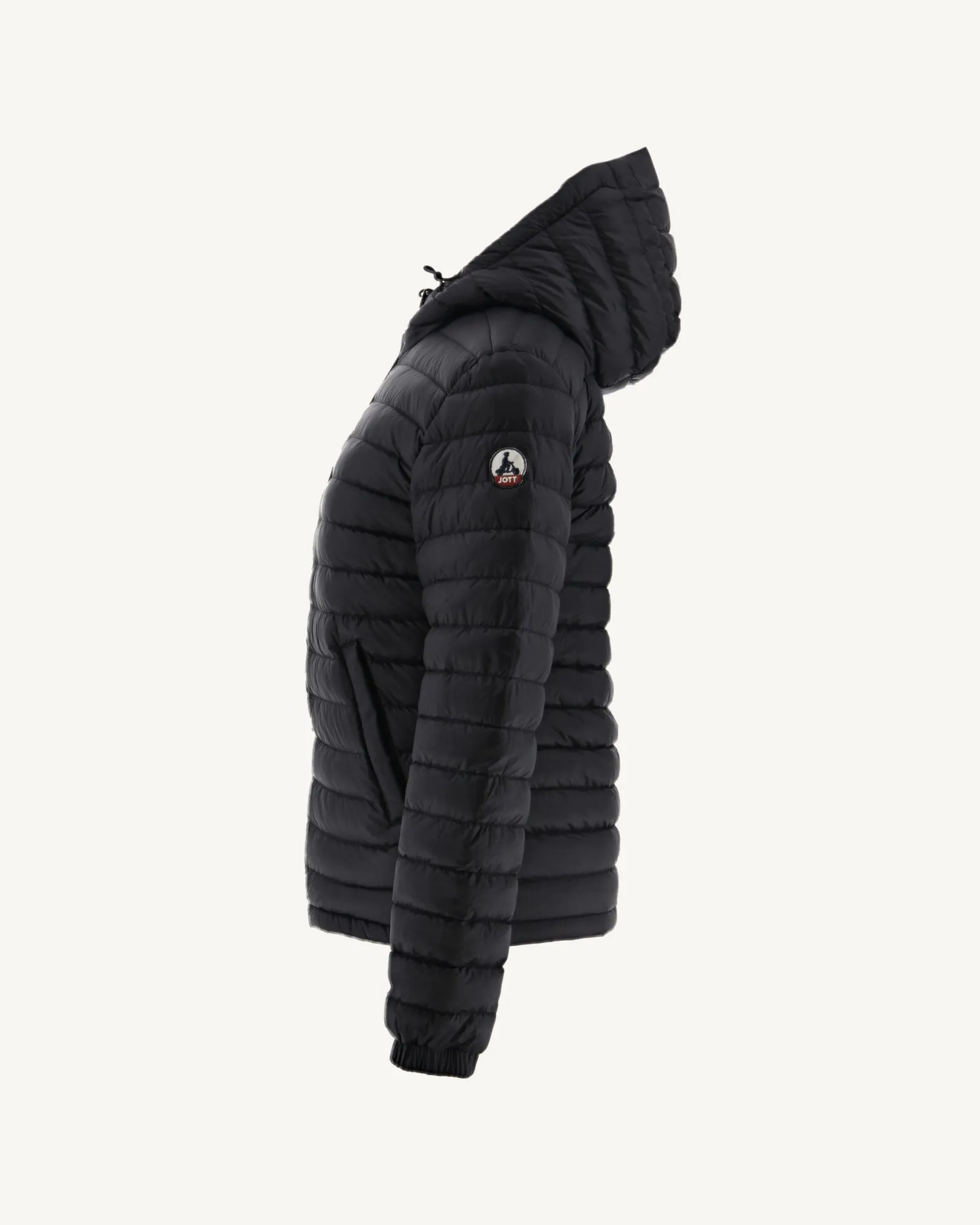 Black Vienne reversible hooded puffer jacket