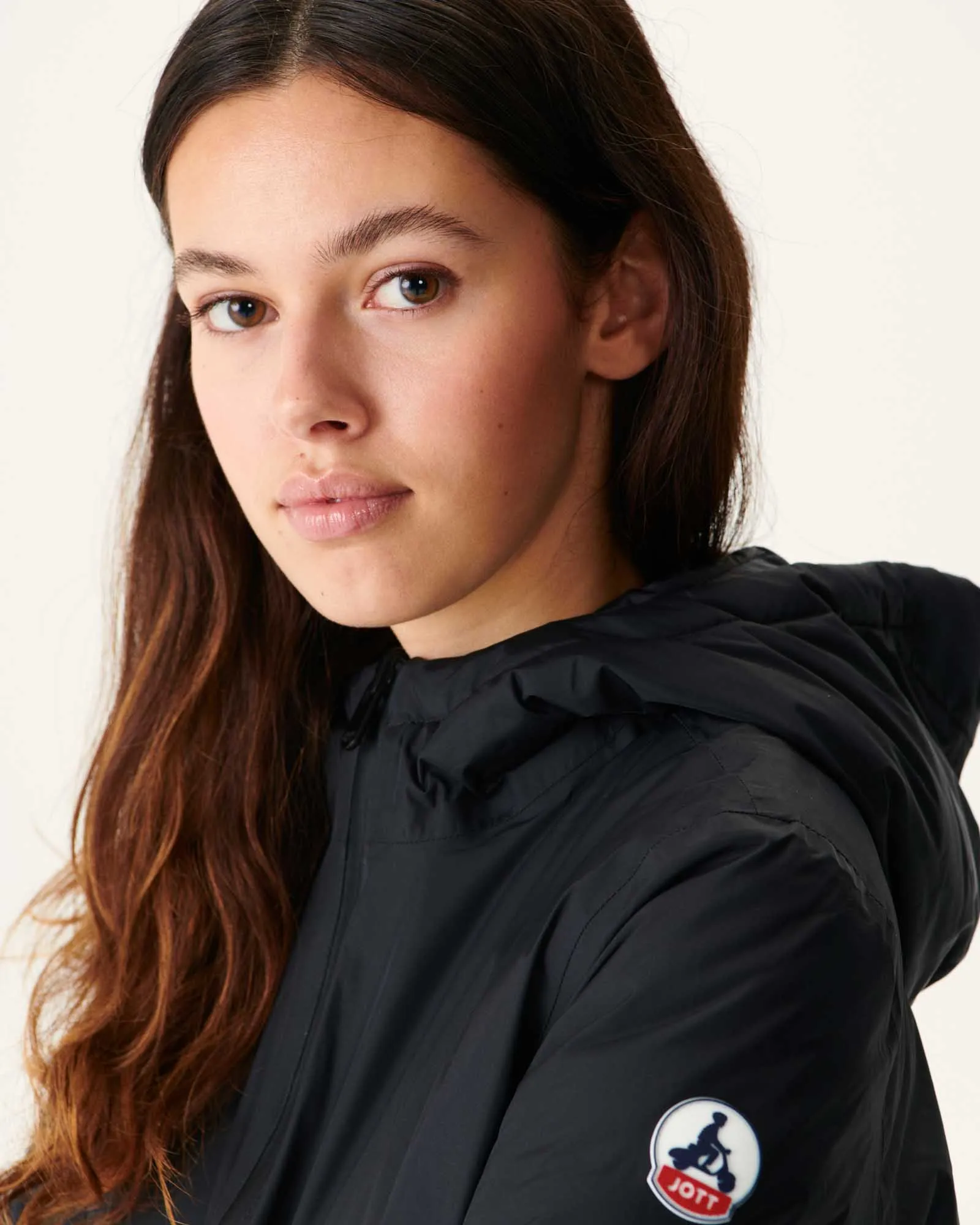 Black Vienne reversible hooded puffer jacket