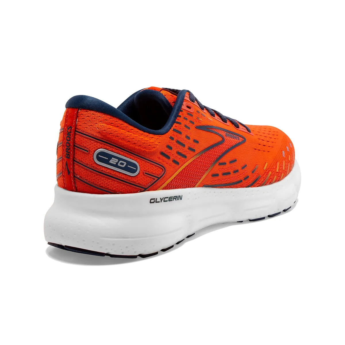 Brooks Glycerin 20 Mens | Orange/titan/flame