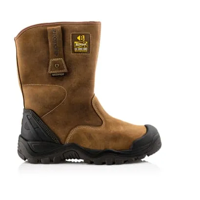 BSH010 Buckbootz Buckshot S3 HRO SRC WRU Brown Safety Rigger Boot - Advanced Safety and Support Rigger Boot