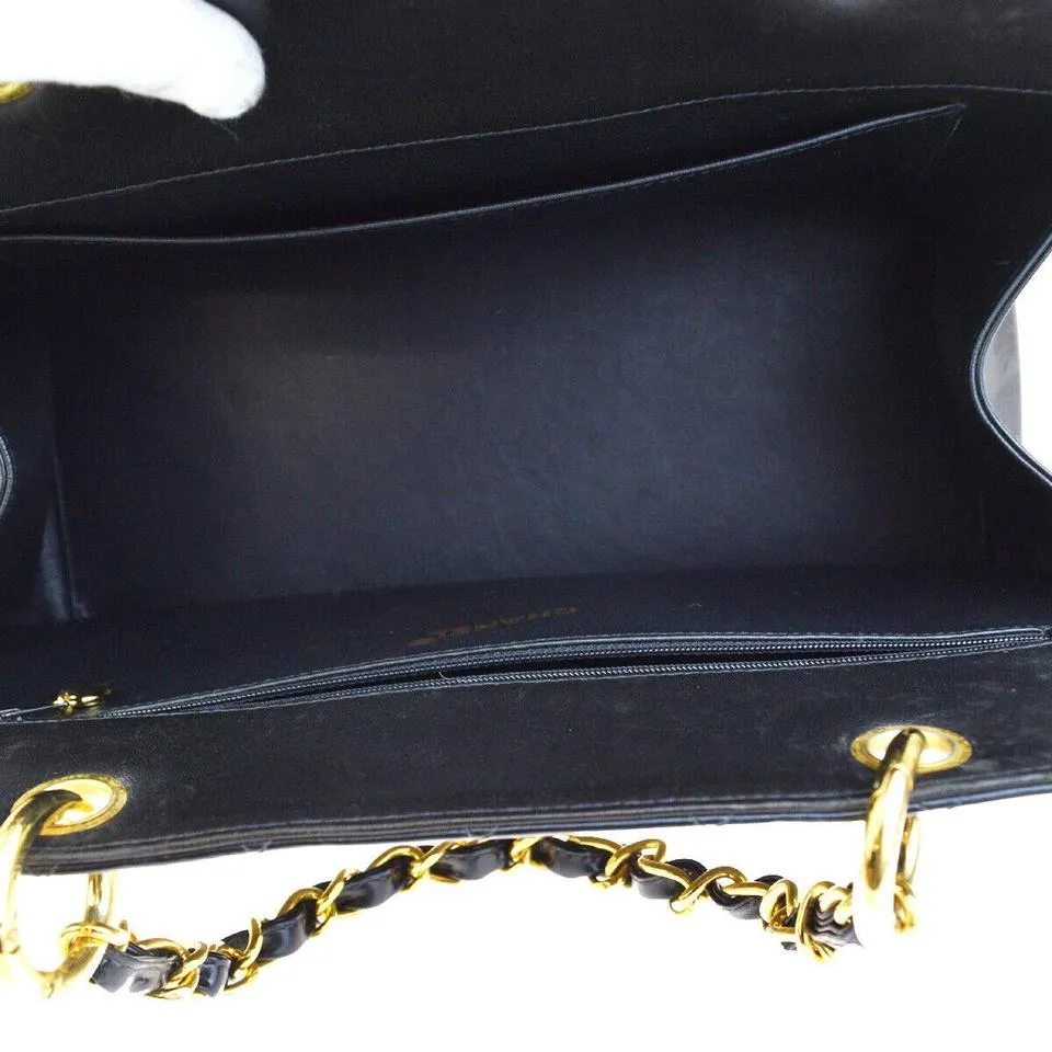 Chanel Grand Shopping Tote GST Black Patent Leather Tote Vintage