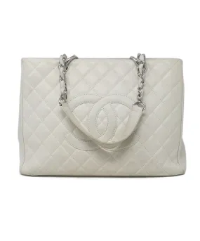 Chanel Ivory Caviar Leather Tote