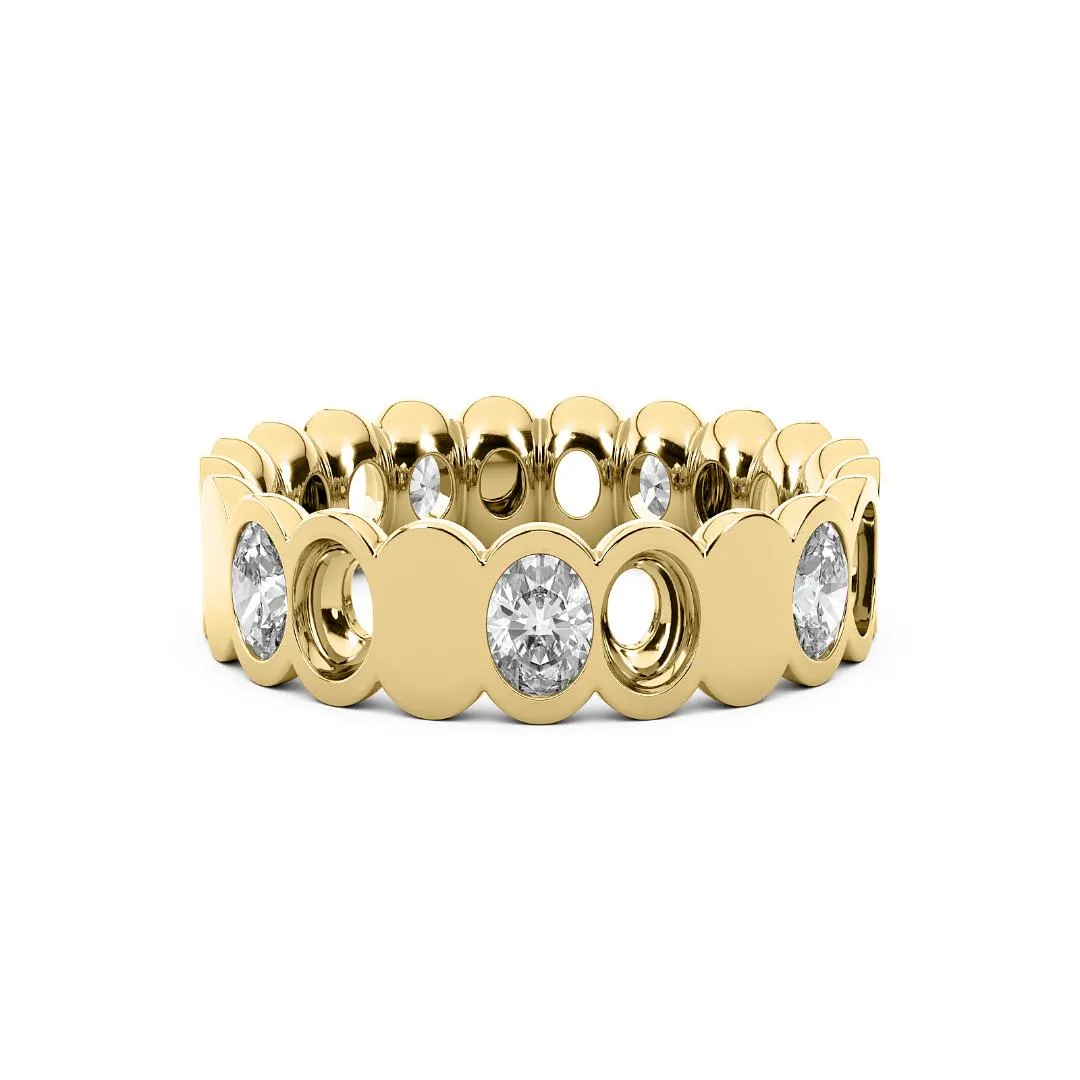 Chorost & Co. Private Collection 14K Yellow Gold 1.00ct Diamond Ovals Eternity Band