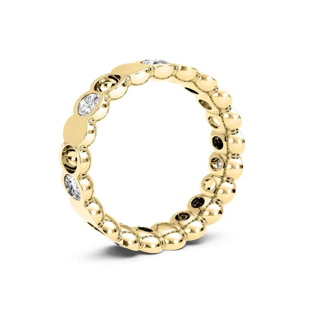 Chorost & Co. Private Collection 14K Yellow Gold 1.00ct Diamond Ovals Eternity Band