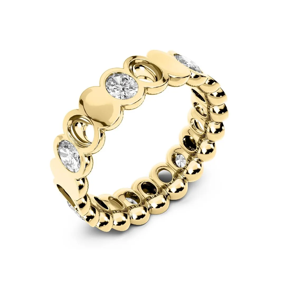 Chorost & Co. Private Collection 14K Yellow Gold 1.00ct Diamond Ovals Eternity Band