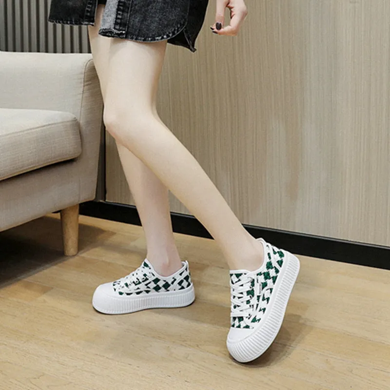 Cute Black White Candy Diamond Sneakers ON871