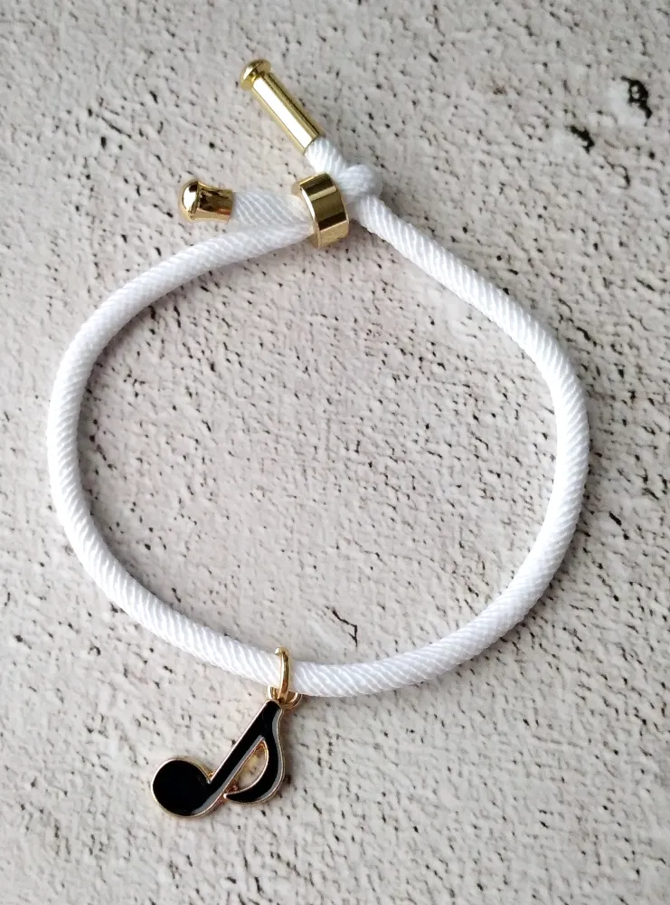 Dani Eighth Note Corded Slider Bracelet