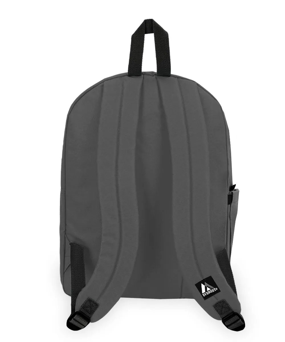 EVEREST CLASSIC LAPTOP BACKPACK W/ SIDE POCKET - DARK GREY