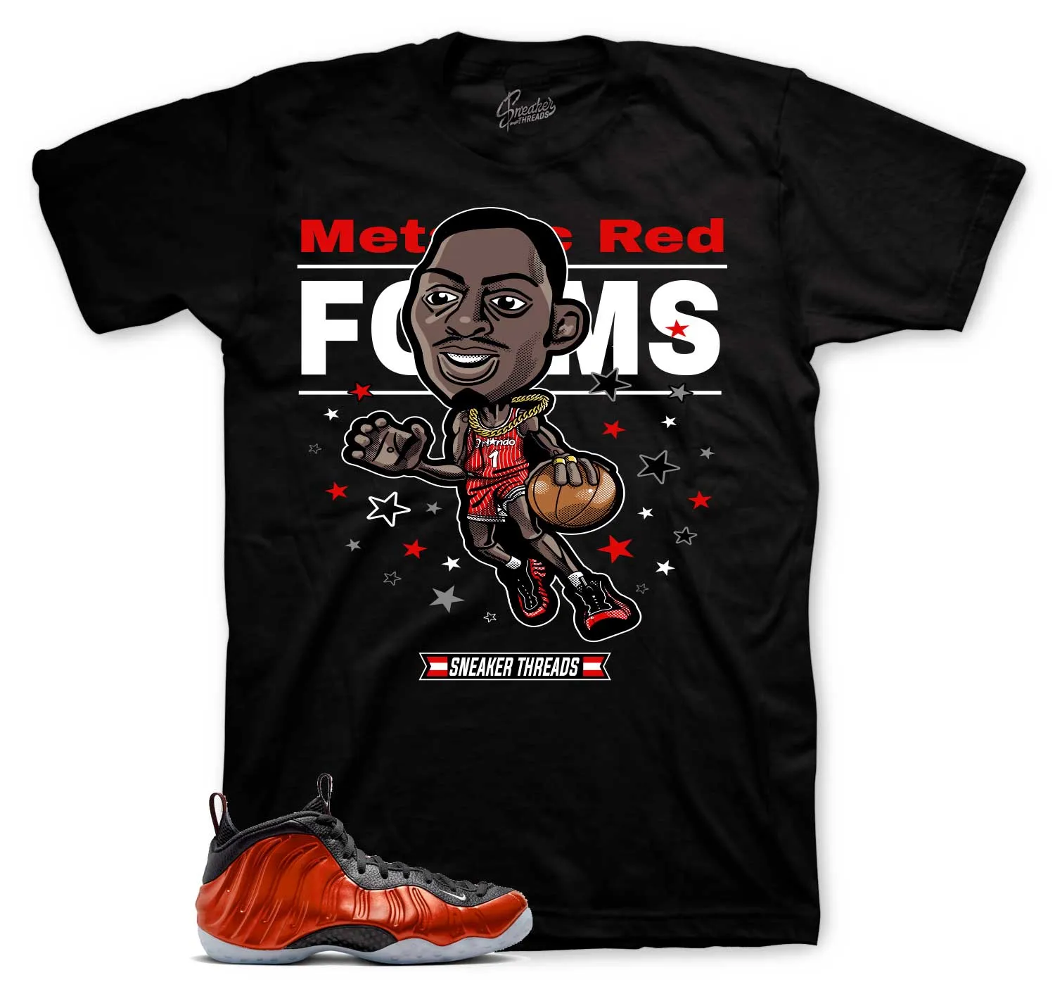 Foamposite Metallic Red Toon Shirt