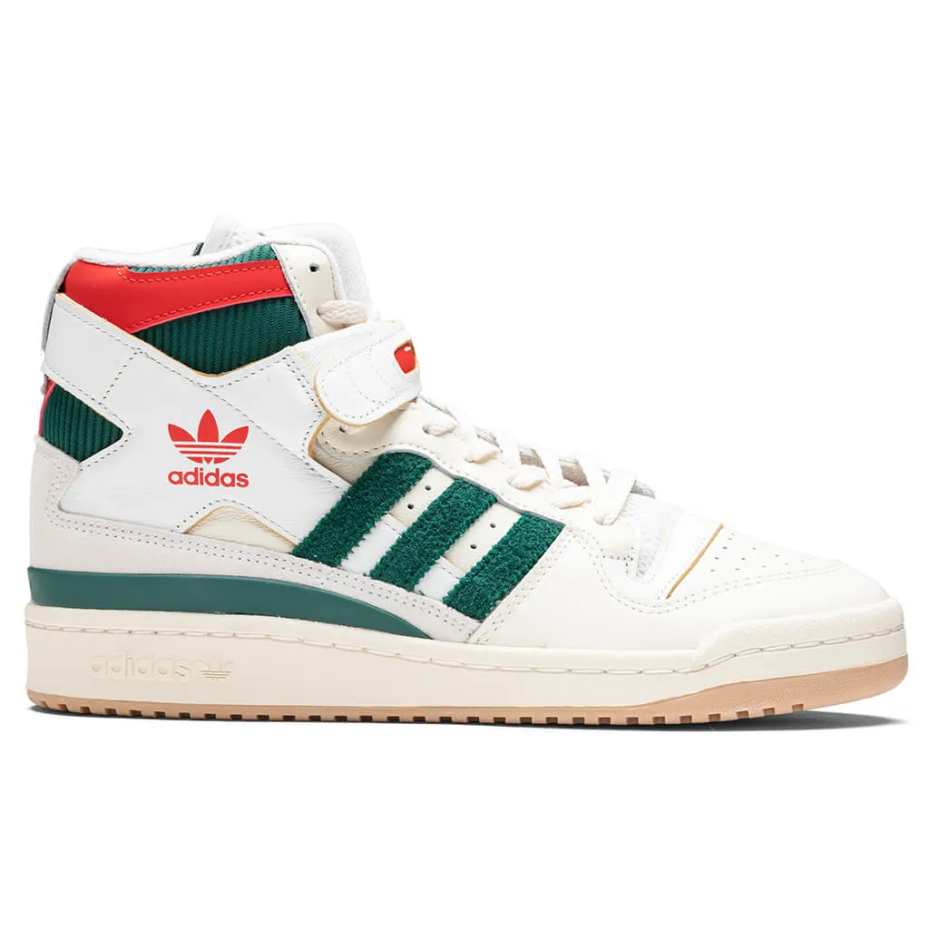 Forum 84 High - Core White/Core Green/Red