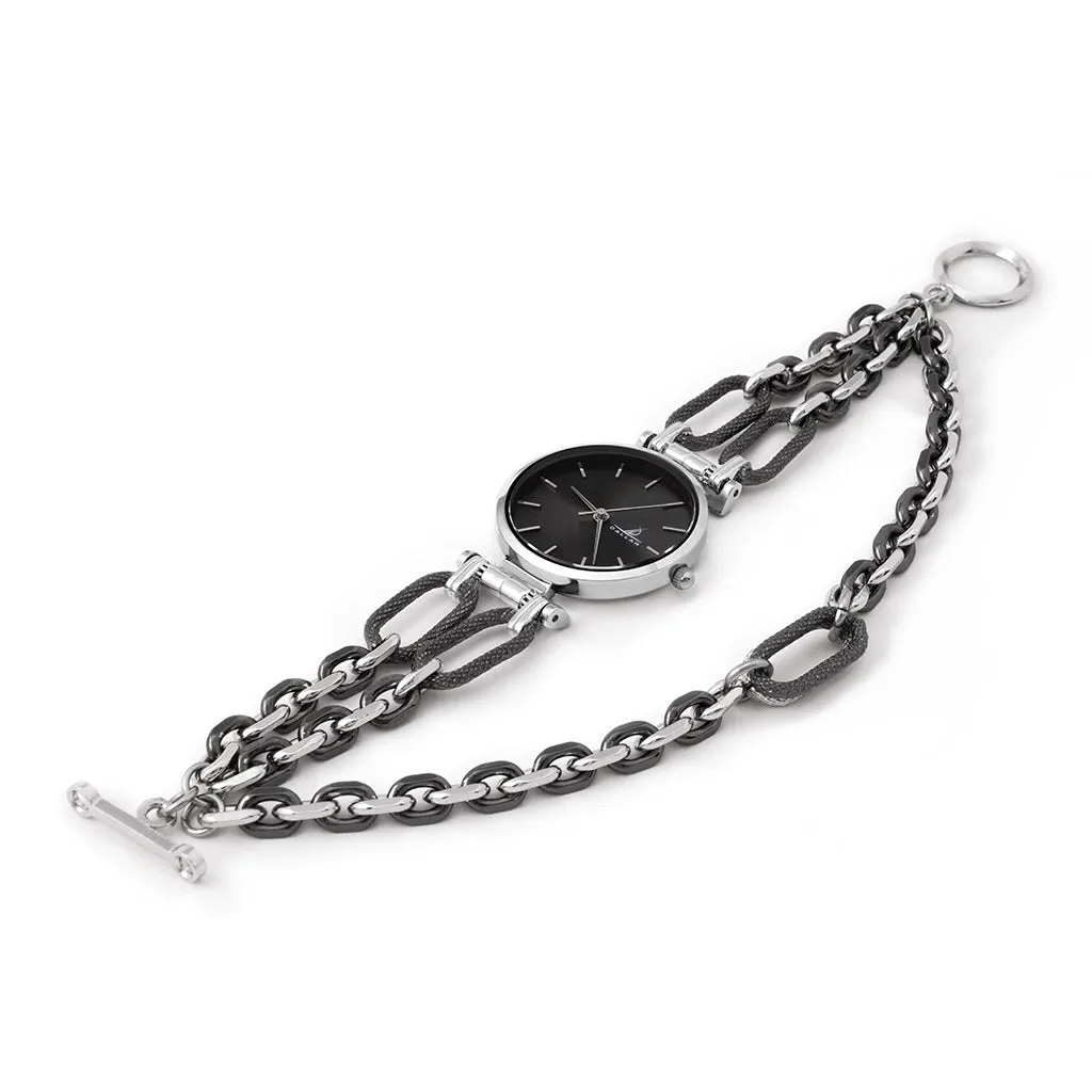 Go Gentle Watch with Chain [Black gold]