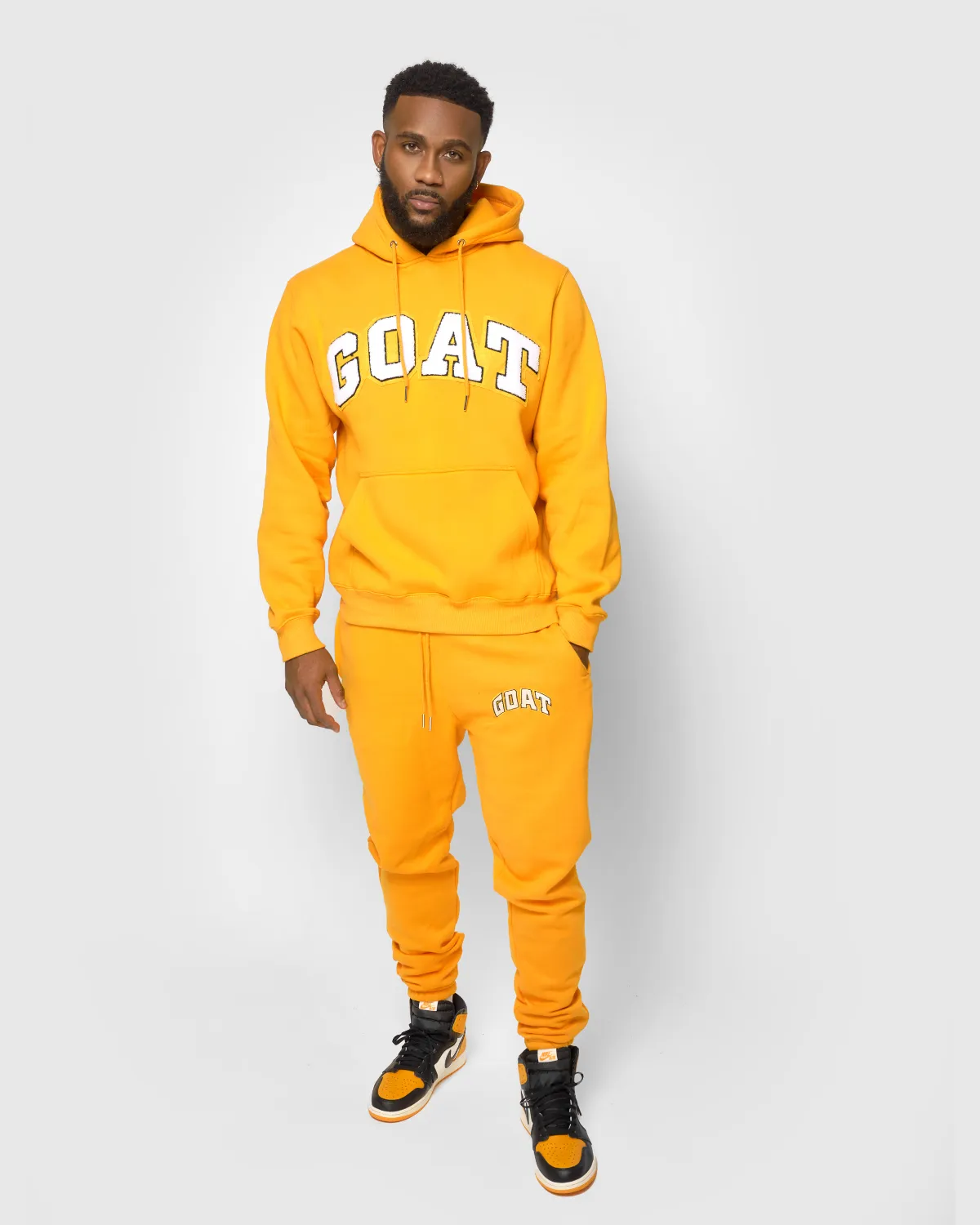 GOAT Arch Logo Chenille Sweatsuit (Yellow Toe)