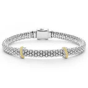 Lagos Caviar Lux Double X Diamond Bracelet