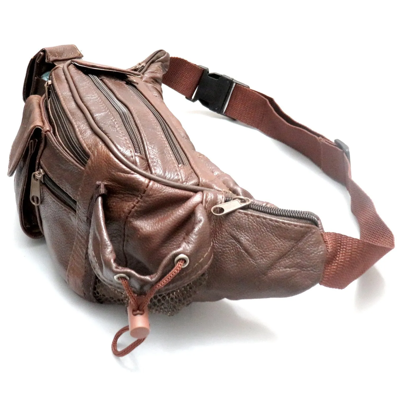 Large Unisex Leather Fanny Pack -Assorted Colors