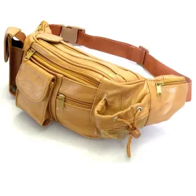 Large Unisex Leather Fanny Pack -Assorted Colors