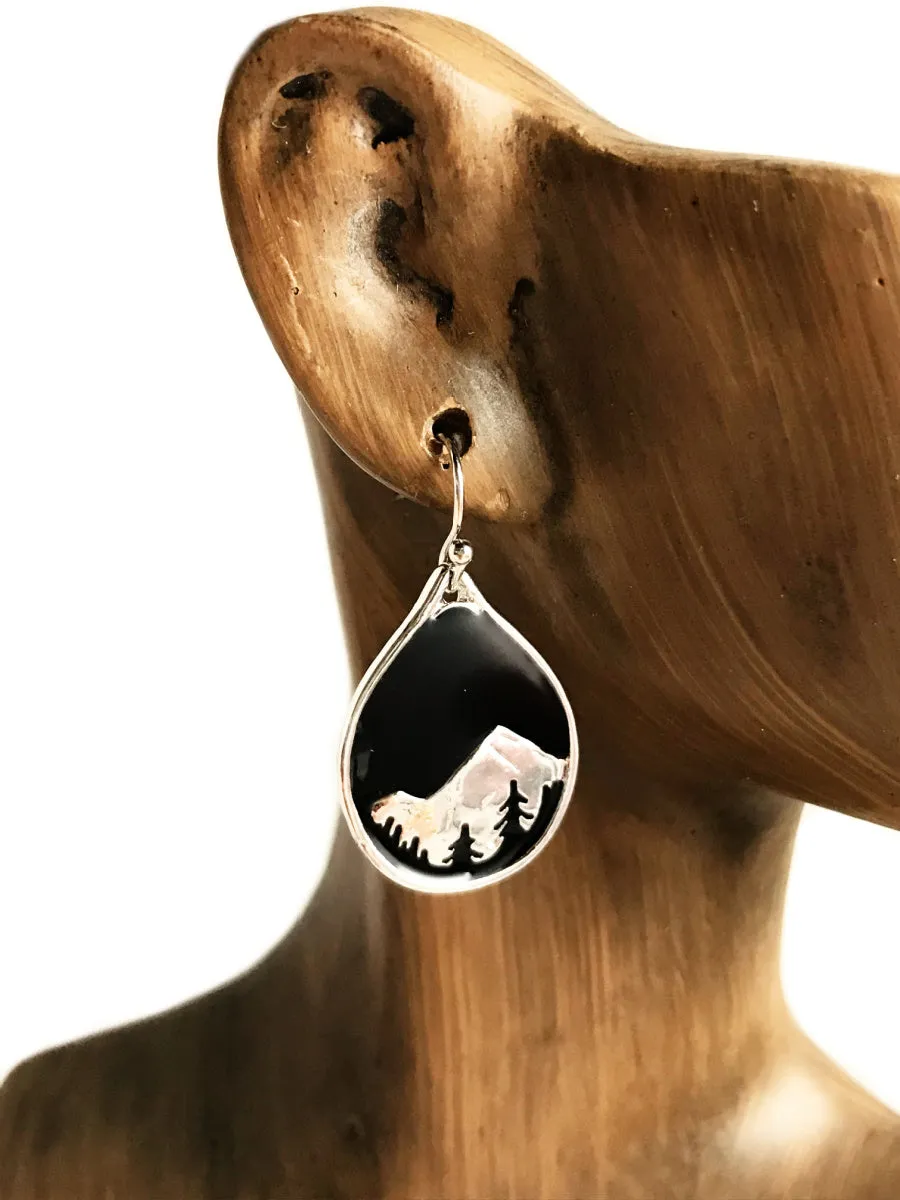 Mountain Range Enamel Earrings