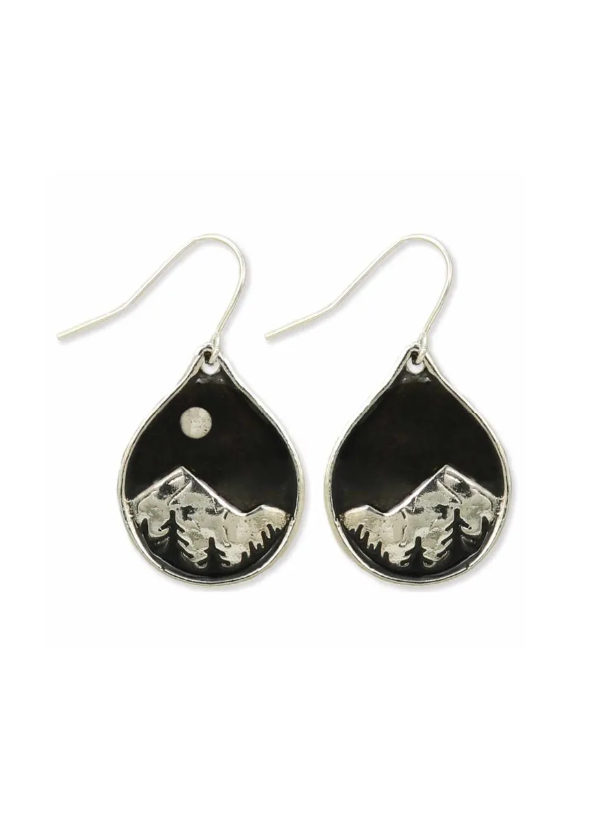 Mountain Range Enamel Earrings