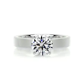 Nola Diamond Engagement Ring -18K White Gold