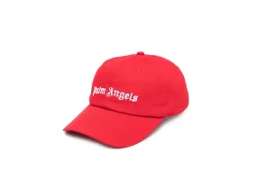 Palm Angels Classic Logo Cap -Red/White