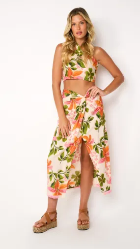 Papaya Maxi Skirt