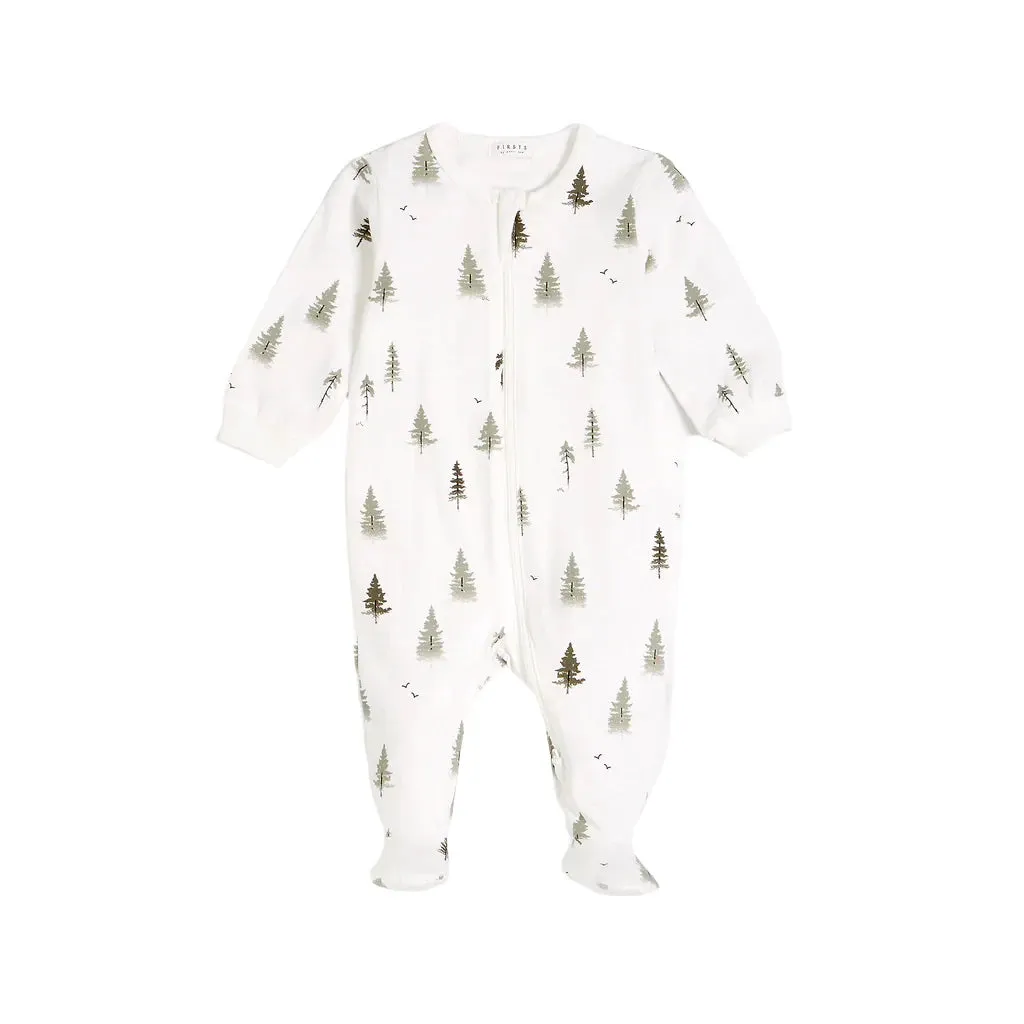 Petit Lem Baby Conifer Print Sleeper _Off White 22FRG24017-101