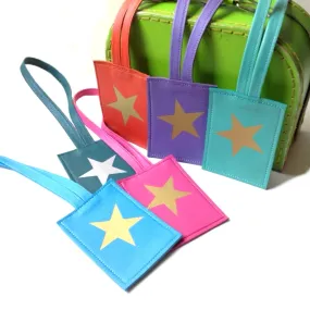 Star Leather Luggage Tag