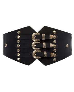 Steampunk Waistband Classic Buckle Corset Leather Waist Belt