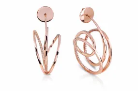 Talay Wave Hoop I Rose Gold Earrings