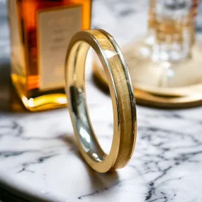 “The Lady Bourbon Stack” Reclaimed Bourbon Barrel Ring™ In Brilliant White Titanium