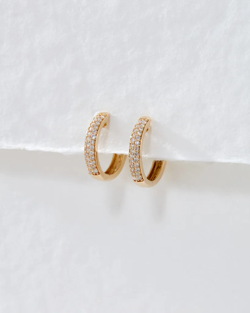 The Super Shimmer Diamond Hoops (16.5mm)