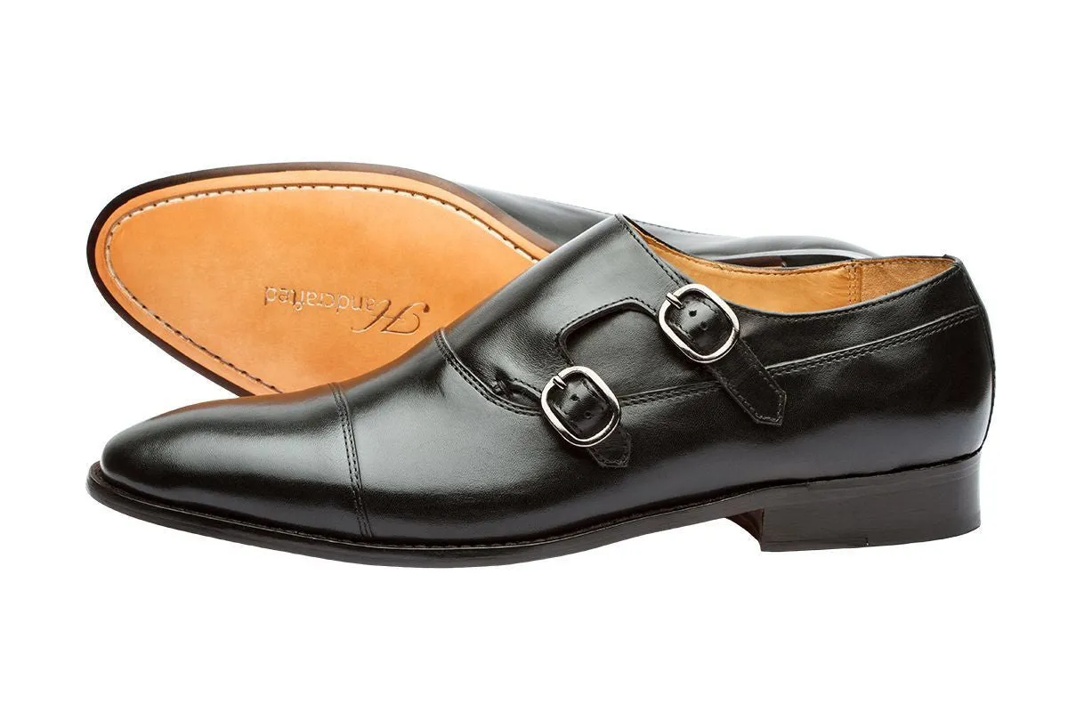 TOECAP DOUBLE STRAP MONK –BLACK