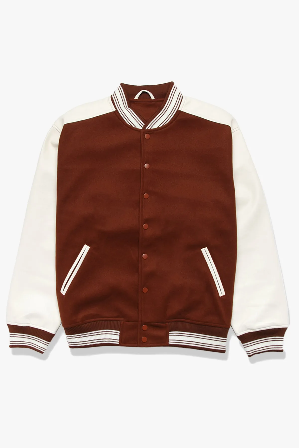 TRS - Vegan Varsity Jacket - Brown