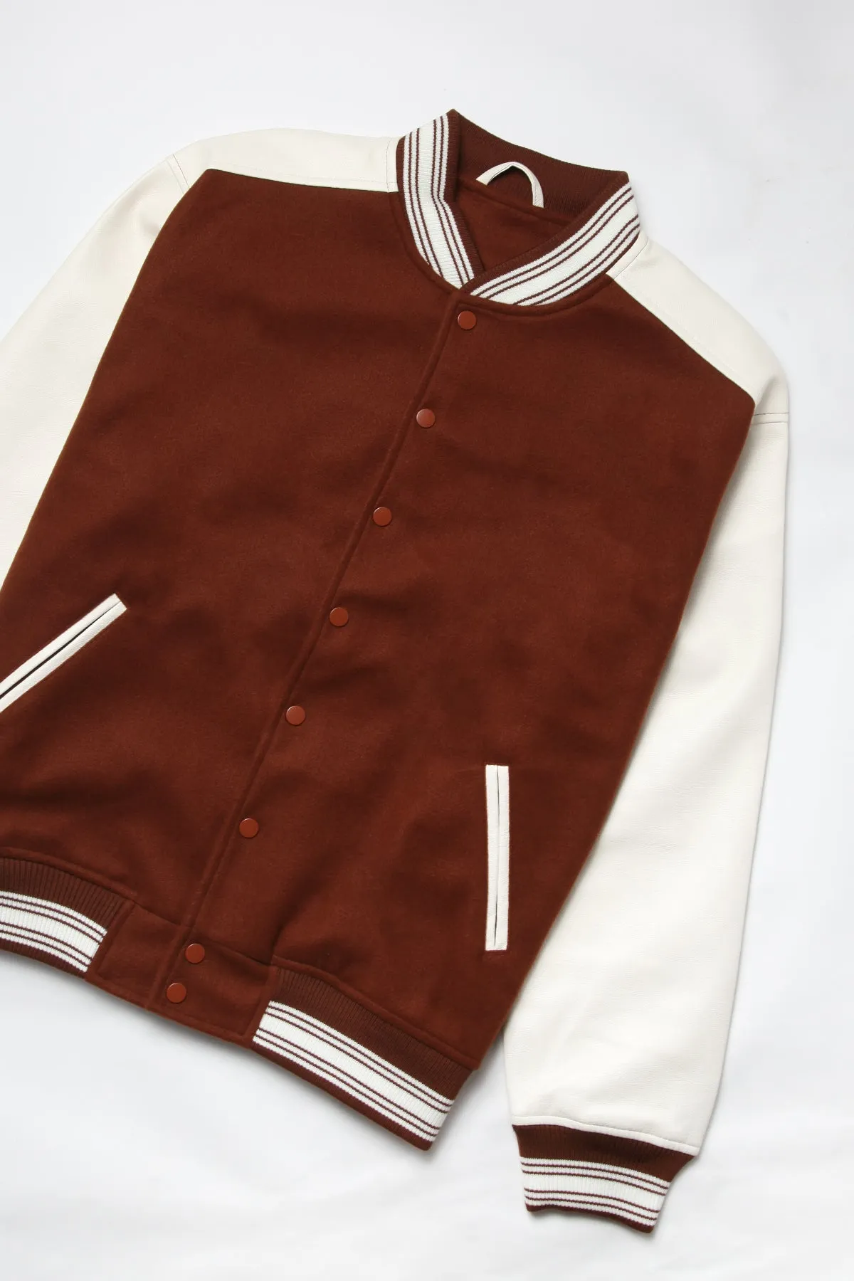 TRS - Vegan Varsity Jacket - Brown