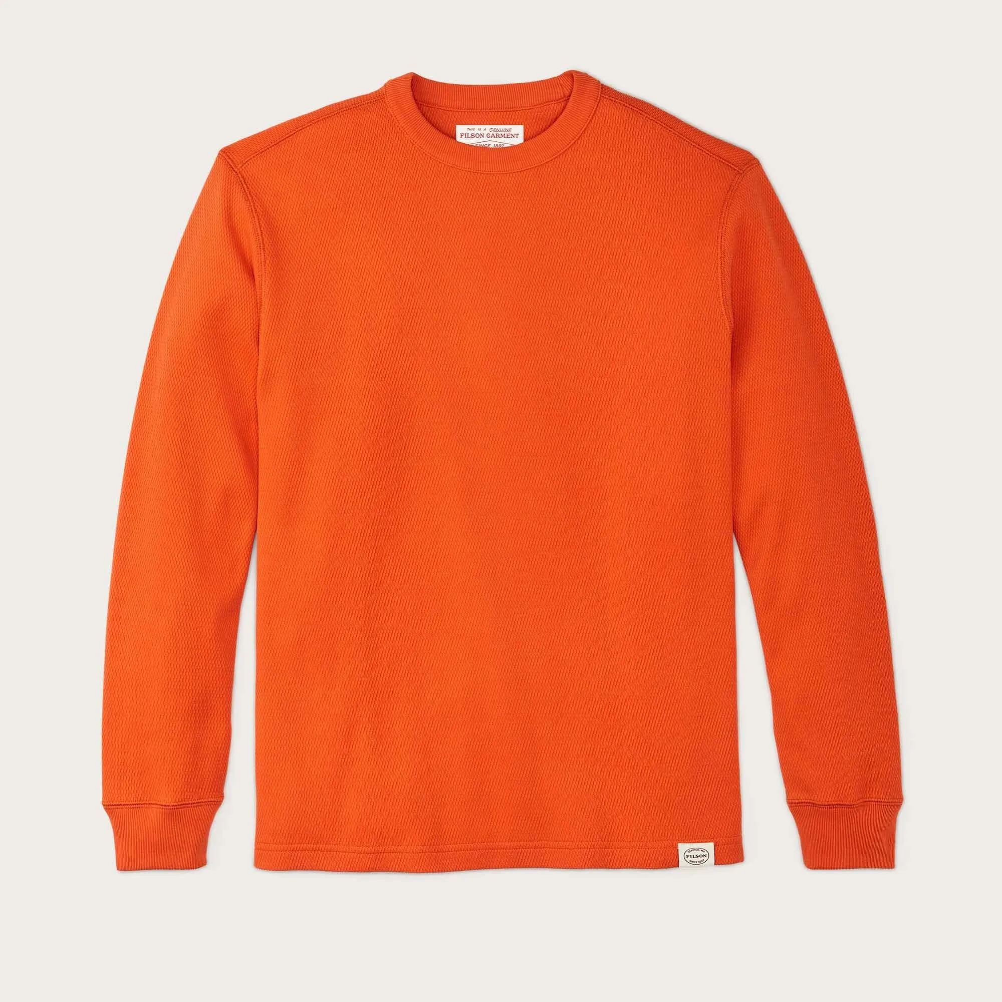 WAFFLE KNIT THERMAL CREWNECK