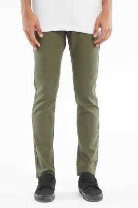 West 49 Guys Skinny Bull Denim Olive Jeans