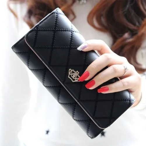 Women Lady Clutch Leather Wallet Long Card Holder Phone Bag Case Purse Handbag  Multi-Function Coin Purses Smart Bag